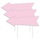 Pink Arrow Signs with Stakes 16 x 5 Inches,This Way Directional Arrow Yard Signs,Wedding Yard Signs, Birthday Party Signs (3)