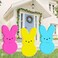 24in Easter Yard Decorations Rabbit Bunny Yard Sign Stakes Outdoor Lawn Decorations Bunny Happy Easter Yard Stakes for Easter Party Decorations Supplies Prop Spring Decor
