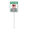 SRongmao Do Not Throw Cigarette Butts On The Ground Yard Sign with Stake 7x8.8inch Rustproof Aluminum Sign for Yard Garden Lawn Street Outdoor