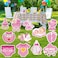 12 Pcs Pink Baby Shower Yard Decoration Its a Girl Outdoor Yard Sign with Stakes Welcome Baby Girl Decorations Waterproof Stork Elephant Yard Decor for Gender Reveal Home Garden Lawn Supplies