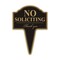 No Solicting Sign, Yuntarda 10&rdquo;x14&rdquo; No Solicting Yard Sign with Integrated Stake Rust-free Aluminum Sign for Home or Business Use