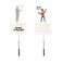 Parades Slogan Poles with White Board,Answer Paddle Warning Signs Support Placards with Handle for Ceremonies Sale Vote Sports, Small Sign Board Yard Signs Protest Sign Holders Double Sided