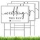 3 Packs Wedding Direction Arrow Signs with H Stakes, Wedding This Way Plastic Signs Double-Sided Printed Arrows Wedding Signs, Waterproof Wedding Directional Arrow Lawn/Yard Signs Decorations, 12 x 17