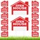 Pinkunn 14 Pcs Open House Signs 18 x 14 Double Sided Real Estate Signs Large Open House Directional Arrows Signs with 14 Pcs Heavy Duty H Stakes for Garden Property Yard Sign Real Estate Agent (Red)