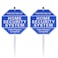 AzReference 2-Pack Protected By Home Security System Signs for Yard - Police Dispatch Connected Warning Sign with Ground Stake - 40 mil Reflective Aluminum - UV Protected