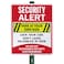 SmartSign 12 x 10 inch &ldquo;Security Alert - Park At Your Own Risk, Lock Your Car&rdquo; LawnBoss Yard Sign with 3 foot Stake, 40 mil Aluminum, Laminated Rustproof Aluminum, Multicolor, Set of 1, USA-Made