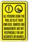 Warning Sign,Pool Rules Sign,Pool Safety Sign &quot;All Persons Using The Swimming Pool Do So At Their Own Risk.&quot; 8&quot;X12&quot; Metal Aluminum Sign