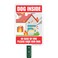 SmartSign 10 x 7 inch &ldquo;Dog Inside - In Case Of Fire Please Save Our Dog&rdquo; Yard Sign with 18 inch Stake, 40 mil Laminated Rustproof Aluminum, Multicolor, Set of 1, Made in USA