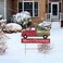 Glitzhome Rustic Wooden Metal Christmas Truck Yard Stake Lawn Garden Standing Sign Lawn Patio Wall Decor, Metal Truck