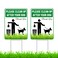 2PC Clean Up After Your Dog Sign with Stakes, 9 Inches by 12 Inches - Corrugated Plastic - Please Pick Up Your Dog Poop Yard Grass Lawn Sign