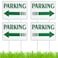 4 Pcs Event Parking Sign with Stake, with Directional Arrows 12 x 16 Inch Double Sided Corrugated Plastic Guest Parking Sign Durable Parking Sign for Outdoor Yard (Green)
