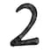 HEMYLU 5.3 Inch Case Iron House Numbers with Wrought Iron Nails Pattern, Black Address Number Sign for Outside, Rustic Mailbox Number for Yard and House, No.2