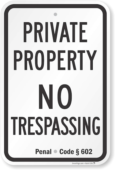 SmartSign California No Trespassing Sign, Private Property Sign with Official California Penal Code 602   12x18 Inches - 63 Mil Thick Aluminum Metal Sign, Rust-Free, Made in USA