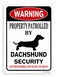 Locmorly Warning Property Patrolled by Dachshund Security Sign, 8x12 Inch, Aluminum Beware of Dog Sign