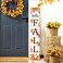 Hello Fall Welcome Sign 47" for Front Porch Standing, Autumn Large Welcome Porch Sign with Leaves And Pumpkin for Home Front Door Yard Party Decor