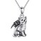POPLYKE Cat Angel Wing Pendant Necklace Sterling silver Kitty Guardian Angel Chain Jewelry Gifts for Women Cat Lovers
