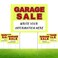 Garage Sale Signs, 17" x 13" Garage Sale Signs with Stakes, 5Pcs Double-Sided Garage Sale Sign with Directional Arrow, Weatherproof Garage Sale Signs with Metal Stakes