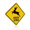 Faittoo Deer Crossing Sign,18&quot; x 18&quot; Engineer Grade Reflective Aluminum Sign, Weather Resistant, Waterproof, Durable Ink, Easy to Install