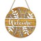 SIKERIC 3D Floral Welcome Sign for Front Door, 11.4&#39;&#39;x11.4&#39;&#39; Wooden Plant Leaf Welcome Fall Hanger Plaque, Farmhouse Welcome Decor, Wood Flower Welcome Wall Art for Porch, Entryway, Indoor Outdoor