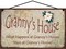 5x8 Granny&#39;s House Sign with Magnolia Flower What Happens at Granny&#39;s House Stays, Vintage Style Decorative Household Family Hanging Home D&eacute;cor, Grandma Nickname, Mother&#39;s Day Gift for Grandmothers