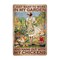 Bugana I Just Want to Work in My Garden and Hang Out with My Chickens Metal Signs, Vintage Chicken Coop Decor Tin Sign, Personalized Funny Poster for Farmhouse Wall Art Gift 8 x 12 Inch