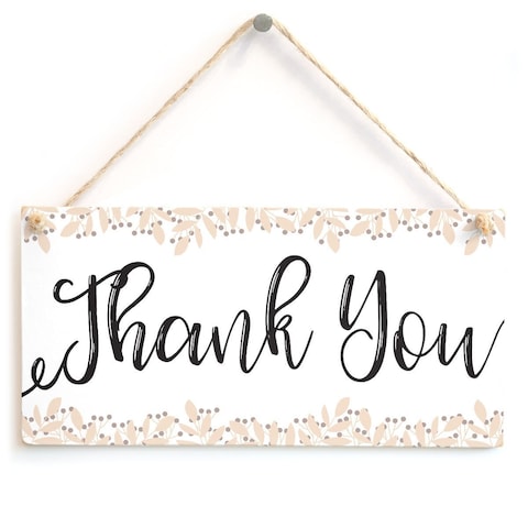 Meijiafei Thank You - Beautiful Thank You Gift Sign 10&quot;x5