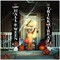 Afoxsos Halloween Decorations Clearance,Happy Halloween &amp; Treat Or Trick Signs for Front Door/Porch/Indoor Decor,Halloween Welcome Signs Banner