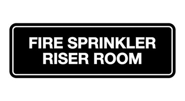 Signs ByLITA Standard Fire Sprinkler Riser Room Sign (Black) - Large (1 Pack)