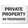SmartSign 7 x 10 inch &ldquo;Private Property - No Trespassing&rdquo; Metal Sign, 40 mil Laminated Rustproof Aluminum, Black and White, Made in USA