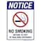 No Smoking Within 15 Feet of Building Entrance Sign, 10x14 Inches, Rust Free .040 Aluminum, Fade Resistant, Made in USA by My Sign Center