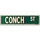 Conch St Street Sign 16" x 4" Funny Tin Pool Sign Shore Home Summer Beach House Tiki Decor (ConchStreet)