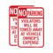 GicnKeuz Large No Parking Signs,18x12 Inches Violators Will Be Towed Away at Vehicle Owner&#39;s Expense Signs, Engineer Grade Reflective Aluminum, Fade Resistant,Indoor or Outdoor Use (2-Pack)