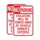 GicnKeuz Large No Parking Signs,18x12 Inches Violators Will Be Towed Away at Vehicle Owner's Expense Signs, Engineer Grade Reflective Aluminum, Fade Resistant,Indoor or Outdoor Use (2-Pack)