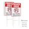 GicnKeuz Private Driveway No Turn Around with metal stake Signs, 14 x 10 Inches Reflective Aluminum Signs, Fade Resistant/Waterproof, Easy to Install, Outdoor Use ?2 - Pack?