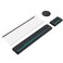 4 Pcs Keyboard Stand with Ergonomic Wrist Rest Set, Acrylic Keyboard Holder for Desk with Carpal Tunnel Wrist Support Coaster, Memory Foam Mouse Pad Keyboard Riser for Desktop/Computer(Black Leather)