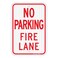 Faittoo No Parking Fire Lane Sign, 18 x 12 Inches Engineer Grade Reflective Sheeting Rust Free Aluminum, UV Protected, Weather/Fade Resistant, Easy to Install and Read, Indoor/Outdoors Use