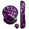 ArtSo Upgraded Wrist Rest Support for Mouse Pad &amp; Keyboard, Ergonomic Gel Mousepad Non-Slip Rubber Base Home,Office Pain Relief, Easy Typing Cushion Neoprene, Soft Memory Foam, Purple Heart Butterfly