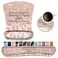 Keyboard Wrist Rest Pad and Ergonomic Mouse Pad Wrist Support Set Proverbs 31:25 Bible Verse Leopard Star Pattern for Gaming, Office, Comfortable and Pain Relief with Coaster Set