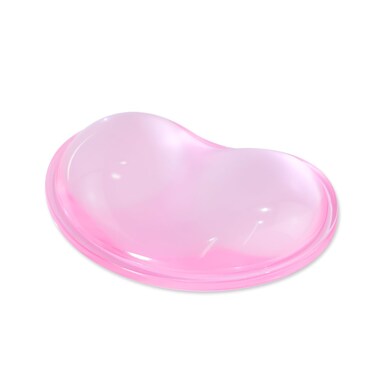 Arisase Soft Mouse Wrist Rest Pad Comfortable Cool Silicone Gel Ergonomic Cushion Small-Sized Hand Pain Relief Support Pad with Gel-Filled for Laptop Computer Office &amp; Home (Light Pink)
