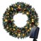 KPCB Tech Solar Wreath with 250 LED Lights, 48 inch Large Christmas Wreath with Solar Lights 8 Mode, Outdoor Lighted Christmas Wreath for Home Wall Decor Party Decorations