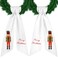 HunnmingRe 2 Pcs Christmas Wreath Sash for Front Door Xmas Wreath Satin Sash for Wreath Embroidery Monogram Wreath Sash Accessories Party Yard Doorway Indoor Outdoor Wall(White,Nutcracker)