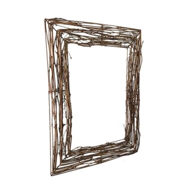 Cabilock 1PC Square Wooden Wreath Frames, 17in*13in Large Wreath Frame Wreath Base Wreath Forms for Crafts,Wreath Frame for Floral Arrangements Craft DIY