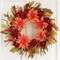 Hometrance Fall Front Door Wreath with Dahlia, Rose, and Ball-Chrysanthemum Flowers, 20 Inch Outdoor Autumn Wreath, Farmhouse Indoor Decor, Floral Wreath for Harvest Thanksgiving Wedding