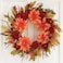 Hometrance Fall Front Door Wreath with Dahlia, Rose, and Ball-Chrysanthemum Flowers, 20 Inch Outdoor Autumn Wreath, Farmhouse Indoor Decor, Floral Wreath for Harvest Thanksgiving Wedding