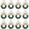 Retrowavy 12 Pcs Christmas Kitchen Cabinet Wreaths with Ribbon Mini Christmas Wreath Small Kitchen Wreath Greenery Wreath for Window Door(Beige,Burlap Style)