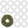 12 Pieces Metal Wreath Frame Dark Green Wire Round Wreath Rings Wire Wreath Frame for Christmas New Year Party Home Decor DIY Crafts Supplies (8 Inch)
