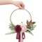 Roahosy Wedding Floral Hoop Wreath for Bridesmaids, Artificial Pink Rose Flower Round Frame Wreath for Wedding Ceremony Bridal Shower Anniversary