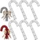 6 Pieces Christmas Candy Cane Shaped Wire Wreath Frame Holiday Metal Wire Flower Wreath J Letter Rings for DIY Christmas New Year Valentines Party Decoration (16 Inches)