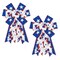 2PCS Patriotic Wreath Bows White Blue Red Flowers Star Burlap Bows for Wreath, 4th of July Bow for Labor Day Independence Day Front Door Home Indoor Outdoor Party Decoration Wreath Ornament Supplies