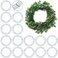 Hotop, 15 Pieces Wire Wreath Frame Wire Wreath Making Rings Green for New Year Valentines Day Decoration, 12 Inches